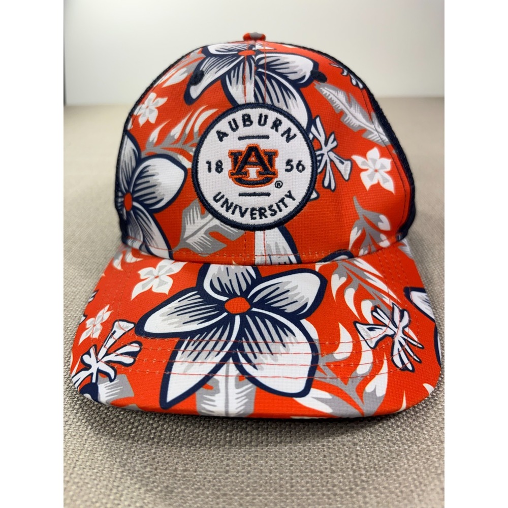 Auburn University Ahead Floral Logo Trucker Mesh Snapback Hat OSFA War Eagle
